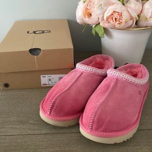 Ugg Pink Rose Tasman Slippers - Size 8 - Like New with box!